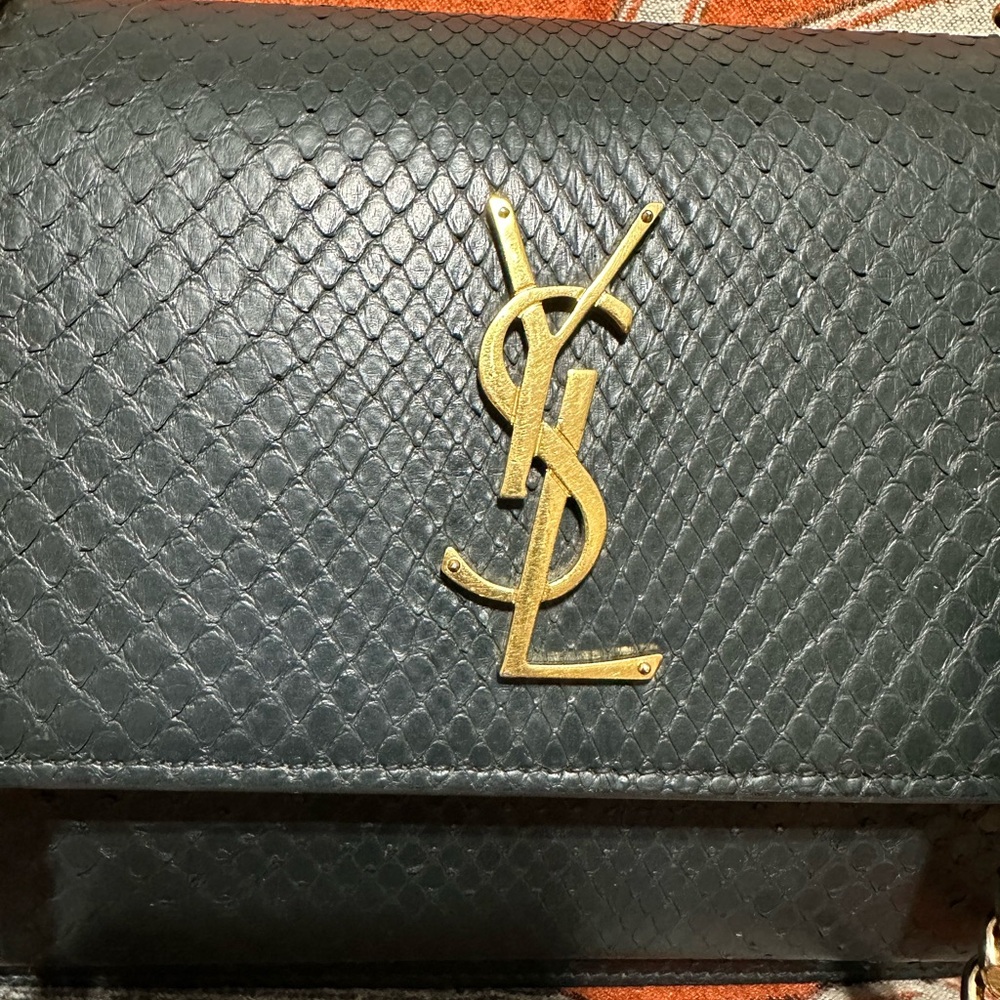 YVES SAINT LAURENT ❤️🌟 DEEP GREEN MEDIUM PYTHON … - image 2